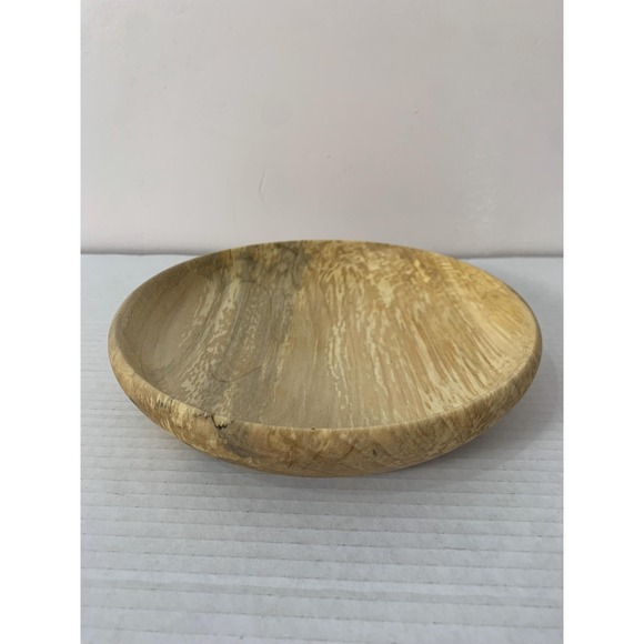 Spalted Maple Handmade Turned Wooden Plate 8.5" Centrepiece - Picture 5 of 7